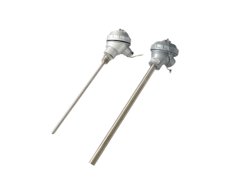 PT100 Temperature Sensor with customizable immersion length and diameter. Ideal for precise industrial temperature measurement across various applications